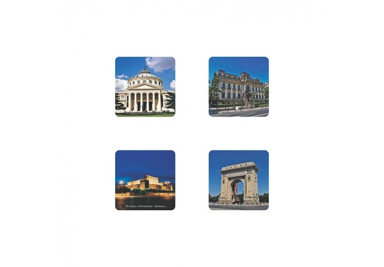 Suporturi pahare Bucureşti set 4 bucăţi
